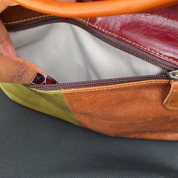 Ameri Leather patchwork leather hobo bag - Picture 4 of 13